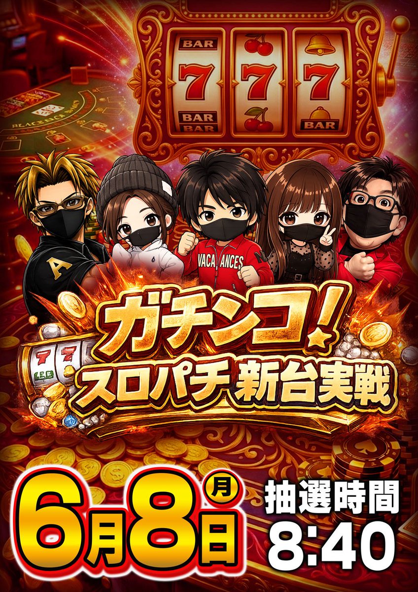 huziiatari's tweet photo. 明日は、グランドホール港南店にて「ガチンコ！スロパチ新台実戦」の初収録

実戦担当は、ガチンコ網野です

今月は、がっつり配信するので、チャンネル登録よろしくです！ https://t.co/UomleX6bvj