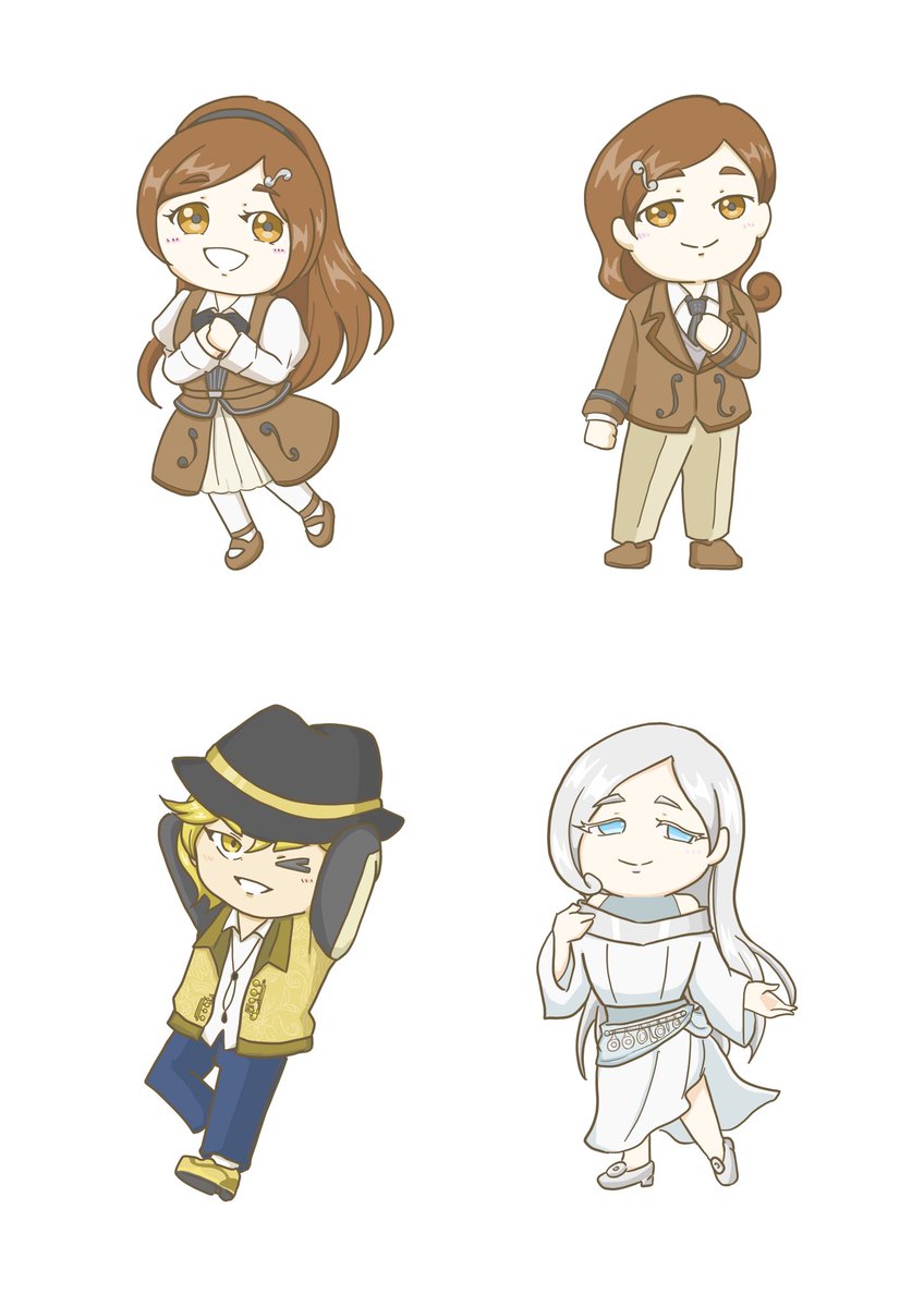 _toki_tabi's tweet photo. ミニキャラ楽器擬 https://t.co/CF6FEqyQWI