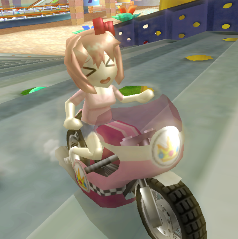 heinzycookie's tweet photo. i put sayori in mario kart wii 🥹
(wip obv lol) https://t.co/c9SL0H37uW