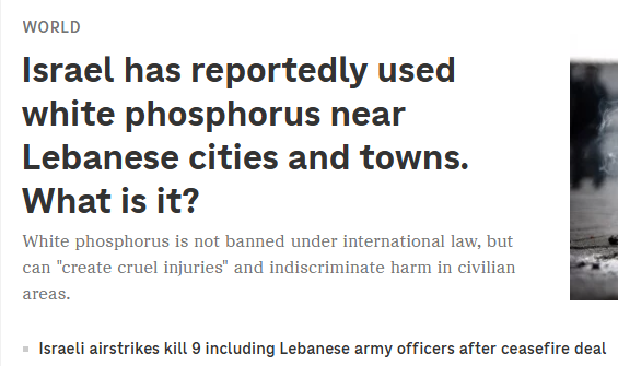 archtype's tweet photo. For NPR, Israel using white phosphorous on civilians creates a science explainer for its liberal audience https://t.co/jjXjnI1apf