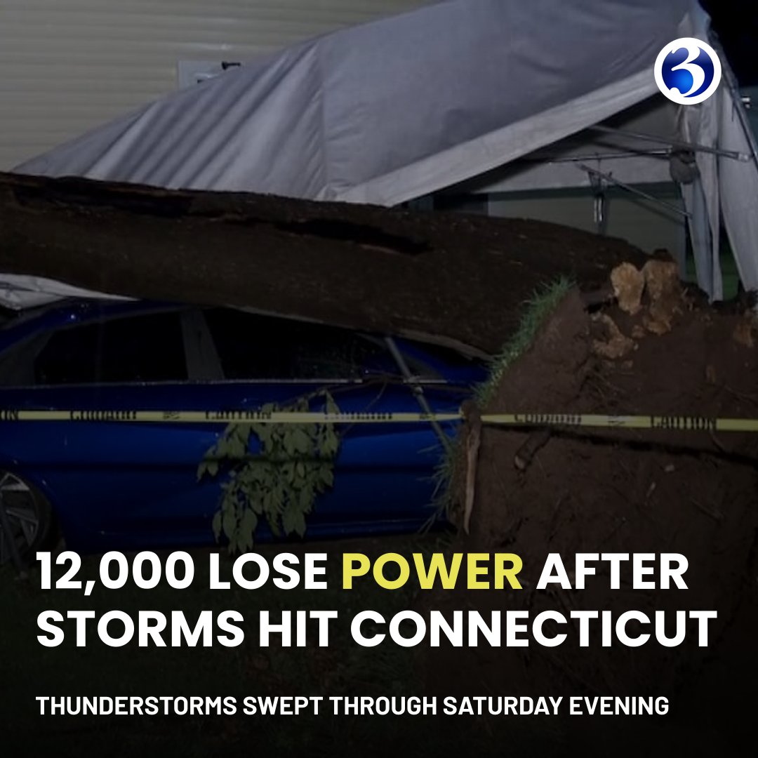 WFSBnews's tweet photo. The storms had the potential for 60+ mph wind gusts and nickel size hail, along with heavy rain and frequent lightning. They moved out of the state around 10 p.m. https://t.co/pNfoGndNuZ