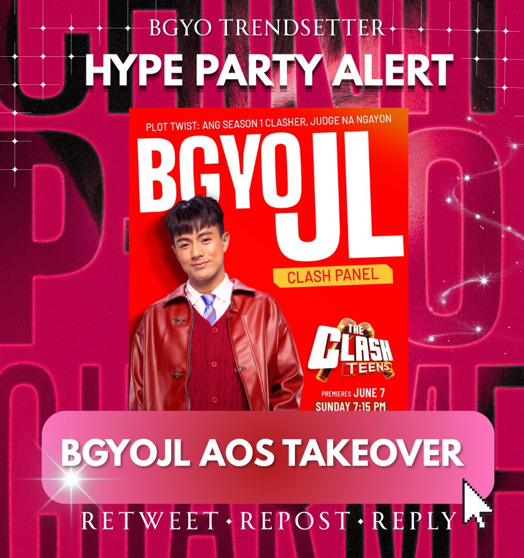 BGYOtrendsofc's tweet photo. HYPE PARTY ALERT

Double tags today, ACEs! As we continue hyping the boys at ASAP XP, don't forget that our Chinito P-pop charmer is also set to light up All Out Sunday! 

Let's show up and show out for the boys!

BGYOJL AOS TAKEOVER 
LOMINATE ON ASAPXP 
#BGYO @bgyo_ph https://t.co/hqtgM3aIt2