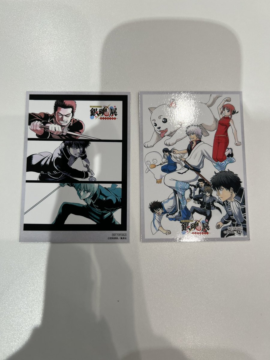 miiru01211's tweet photo. 【交換】銀魂展 カフェ 特典 ノベルティ 秋田

譲) 新撰組  万事屋.新撰組.桂

求) 画像2枚目

現在カフェにおります。
本日手渡しor郵送交換

検索からもお気軽にお声掛けください。 https://t.co/5uHijQp21e
