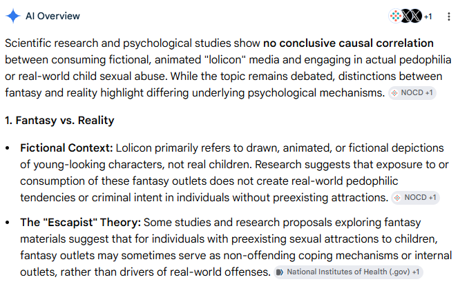 Conqefdator's tweet photo. @Asmongold @AI_EmeraldApple I don't personally consume this content and I'm not too fond of Evie's character design either, but I still want to provide you the data on this - as far as I can tell, it seems that there is no scientific correlation between lolicons and offenders. https://t.co/oJxNWgosHl