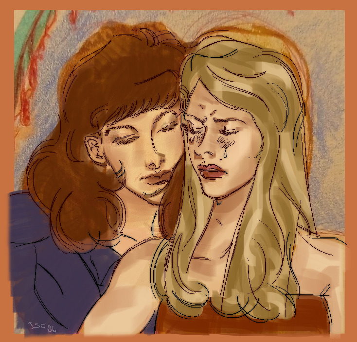 lovelabar's tweet photo. let me post my vampire lesbians because its june and also because tomorrow we have iwtv s3 yeaaaaaaaaghgh these two actually started as a loustat rip off (they kinda still are) https://t.co/UcDZKKtnwT