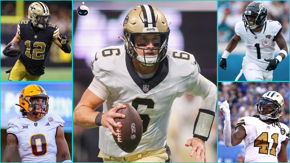 SleeperNFL's tweet photo. The Saints' first 7 games before their BYE:

@ Lions
@ Ravens
vs Raiders
vs Falcons
vs Vikings
@ Giants
vs Steelers (🇫🇷)

What will New Orleans' record be? 🤔 https://t.co/mOiLNZVShS