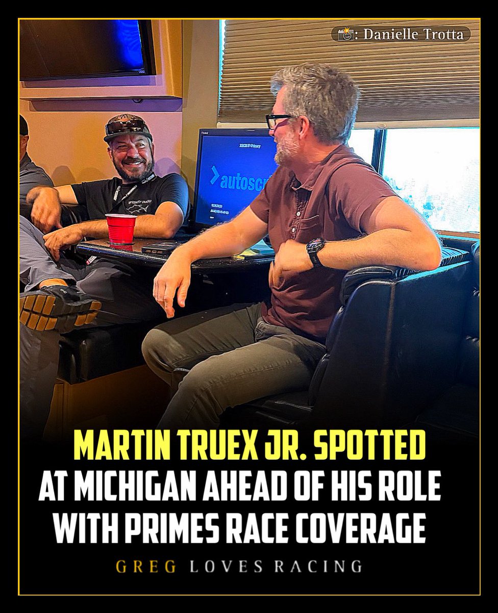 greglovesracing's tweet photo. We can officially stop searching the fishing banks, call off the helicopters, and remove the missing person notices from the milk cartons. Martin Truex Jr. has been located.

#nascar #michigan #martintruexjr #nascaronprime https://t.co/XBB3a1Uehh