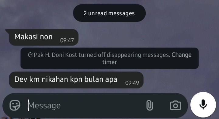 devvput's tweet photo. Tbtb dapet chat kayak gini 😭😂 https://t.co/sY29L4zYyp