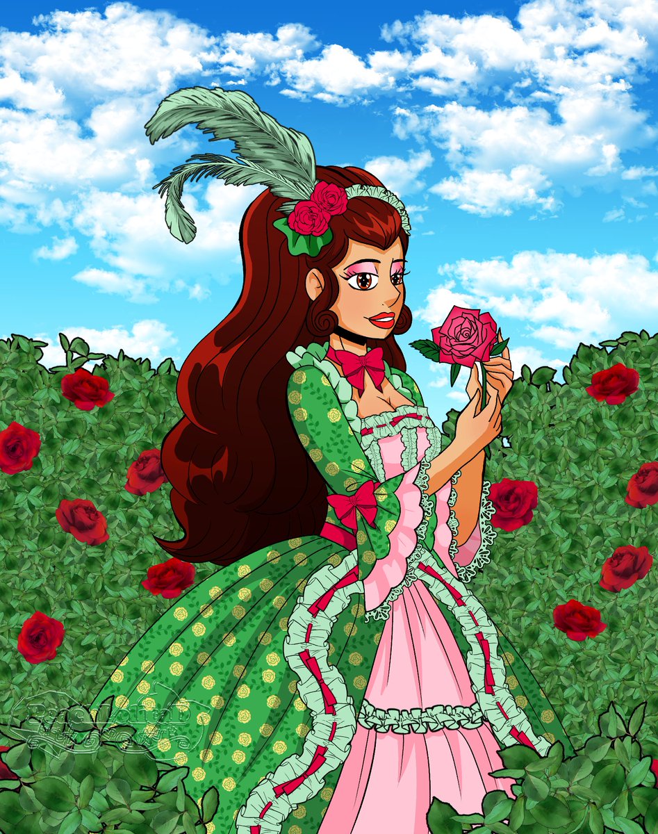 PeachLolitaD's tweet photo. Drawing of Margaery Tyrell.

I was inspired by Marie Antoinette's painting of the Rose for this beautiful illustration of The Little Rose.

#margaerytyrell #digitalart #draw #asoiaf #asongoficeandfire #rococo #barroque https://t.co/jQNs5hrhi0