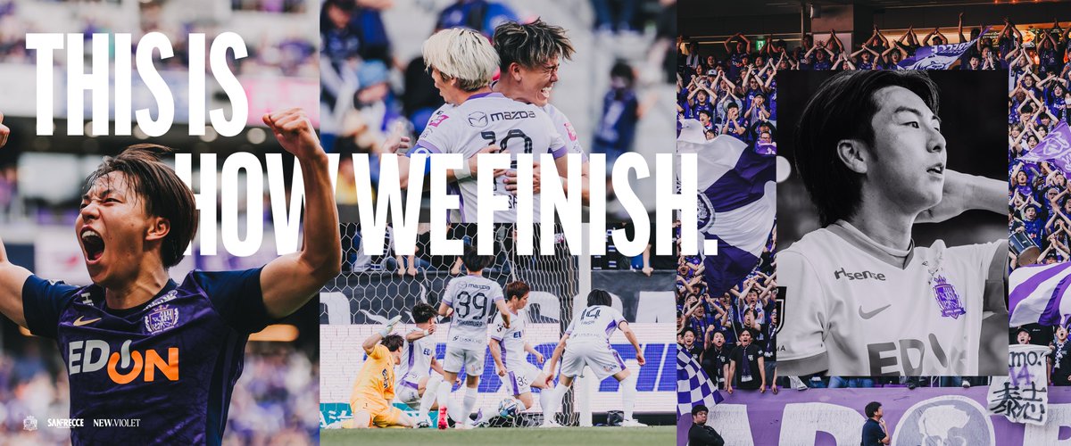 sanfrecce_SFC's tweet photo. 𝐓𝐇𝐈𝐒 𝐈𝐒 𝐇𝐎𝐖 𝐖𝐄 𝐅𝐈𝐍𝐈𝐒𝐇🔥

圧巻の5連勝で締めくくった特別な半年間。
だが、新たな旅はまだ始まったばかり。
ファミリーと共に、次の章、そして更なる高みへ。

#sanfrecce #NEWVIOLET https://t.co/zcuADsiKDF
