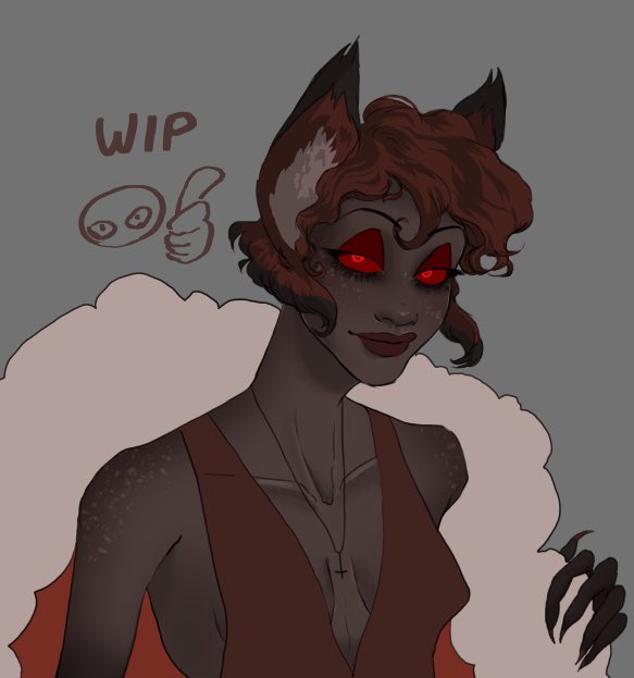 gemrocknerd's tweet photo. i like women. alastor but woman. id kms if i fumbled this too https://t.co/ffgSPg8pcV