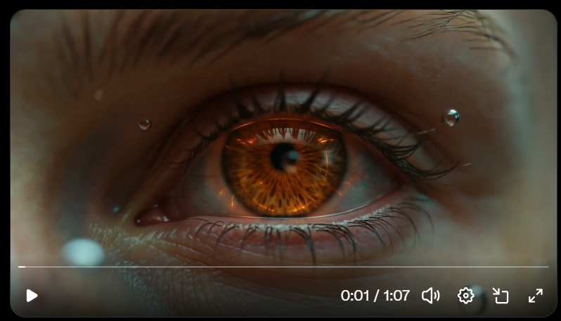 Rahll's tweet photo. @madpencil_ @runwayml Your "perfect visual continuity" is broken in the first 8 seconds when her left glowing eye turns into a right glowing eye in the literal second shot. https://t.co/Vn1bdLYKj9