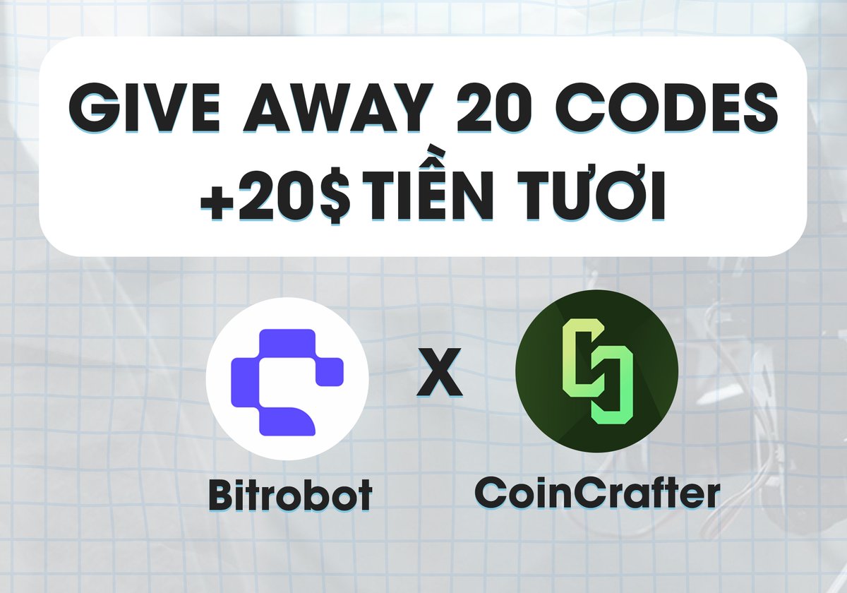 bencryptovnn's tweet photo. 🔥 Tặng 20 codes @BitRobotNetwork + 20 USDT

Hello anh em, mình mới xin được 20 codes tham gia dự án @BitRobotNetwork .Đây là dự án về mảng Robotics và đã gọi vốn được 8M$ và được Lead bởi Protocol VC

Dự án rất ít người tham gia và confirm Airdrop cho ai tham gia làm Task, nên triển ngay thôi anh em.

😍Và đặc biệt mình tặng thêm 2 slot 10 USDT cho 2 anh em may mắn tham gia nhận Code nhé (quay ngẫu nhiên)

🔸Cách tham gia GA:
✅Like, repost bài viết này

✅Join nhóm CoinCrafter : https://t.co/y97Hv1uOuS (Đây là yêu cầu từ phía dự án, ae thông cảm)

✅Điền form vào link bên dưới để nhận Code: https://t.co/SQbJLEx5Ts

Thời gian: 7/6 - 9/6
Lưu ý: Toàn bộ việc tặng code sẽ được thực hiện trong nhóm Tele, vì dự án tặng code này cho riêng cộng đồng nha ae