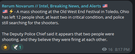 AlexanderAnest's tweet photo. @AEiffel95 @RapidReport2025 The shooting you're referencing was two negroes shooting at eachother and they shot 12 in the process. https://t.co/QEYHO9DV6M
