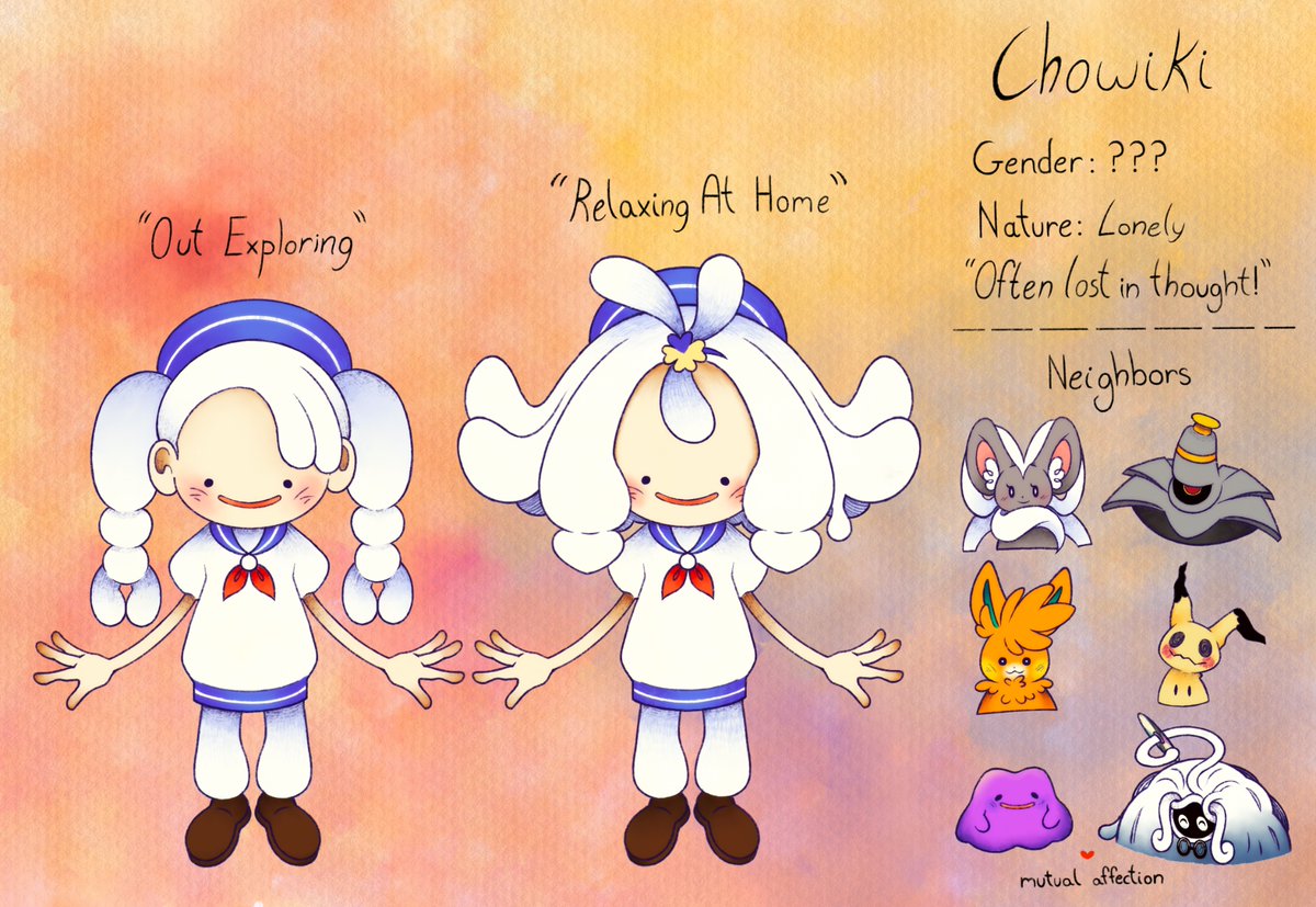 Clover584's tweet photo. Made a reference sheet for Chowiki! <3 ☺️💖

#モジャンボはかせ #ぽこポケ #メタモン #pokopia #Ditto #ChowikiArt https://t.co/R0T9RdolGb