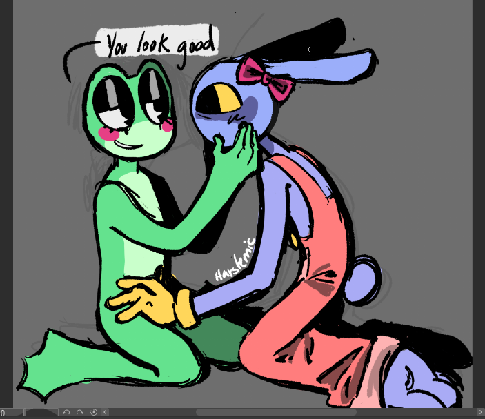 Harstemic_'s tweet photo. doodles of ribbit and jax :) i like their dynamic 
#ribbittadc #jax #jaxtadc #tadc #theamazingdigitalcircus https://t.co/B8UNUtiSR5