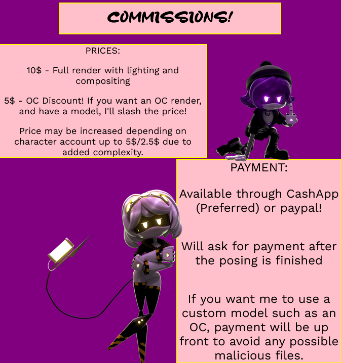 CalmEnergy2125's tweet photo. Hi, I'm Roxy! I'm an amateur 3D artist who's making mostly Murder Drones renders currently. I have com/missions open right now, so if you want a 3D render of your own, feel free to message me on here or send me a friend request on discord! (CalmEnergy)

https://t.co/IlJmHjVTla https://t.co/awIsVANrfU
