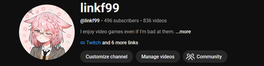 linkf99's tweet photo. oh I didn't realize how close we are to 500 subs on youtube! uh kinda in panik mode lol https://t.co/G45R1lLGvX