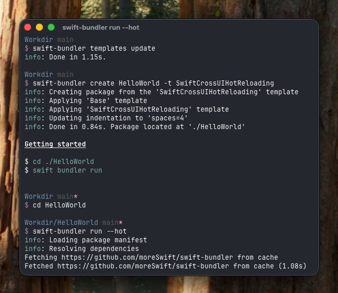 stackotter's tweet photo. SwiftCrossUI now supports hot reloading on Linux! If you'd like to try it out, install the latest commit of Swift Bundler, and create a new project from the SCUI hot reloading template. Then you can run the project with the ‘--hot’ flag, and everything should "just work” (TM) https://t.co/0eu2U35OO3