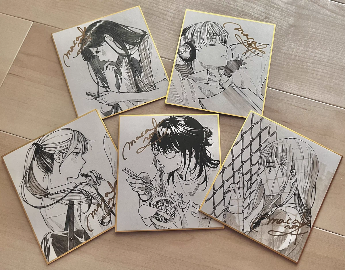 mignon 展　サイン入り色紙 特典4種付き まかろんK『あの日、僕と君が見た空は』発売中 on X: 