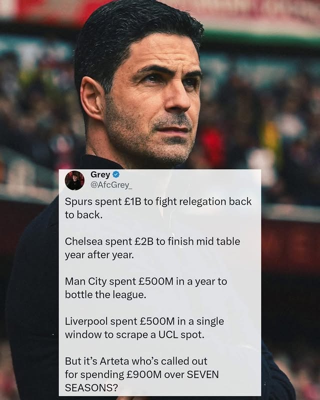 GoonerEG's tweet photo. Spending 2B to finish 10th is a shame. https://t.co/ZaY6zE7gwt