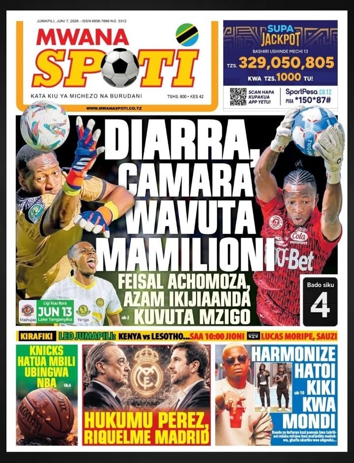 Royaltv_plus's tweet photo. Karibu kupitia kilichoandikwa kwenye kurasa za mbele za baadhi ya magazeti ya Tanzania yaliyochapisha habari za Siasa, Jamii, Uchumi, Michezo, Sanaa na Burudani leo, Jumapili Juni 07.2026 https://t.co/cMlSq6oEln