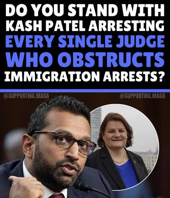 IRINAnrm's tweet photo. Do you stand with Kash Patel? https://t.co/PbX9TucO7I