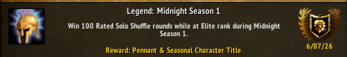 ProtParagon's tweet photo. I got my first Legend. Extremely bittersweet due to the toxicity against tanks (especially against Protection Paladins) in Shuffle. I swear 95% of the community is specifically against me even though there are other paladins on the board and 4 at cutoff. #SoloShuffle @Warcraft https://t.co/EcshPCAHQg
