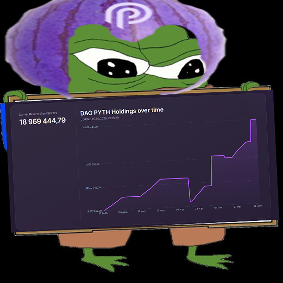 asterturtle's tweet photo. Continuing my tradition of tracking @PythNetwork  token buybacks, we can see that from the beginning of May to the end of June 7th, the treasury increased from 12 million to almost 19 million $PYTH tokens. This is an excellent result for the month of May (especially in a market like this).

As mentioned during the recent call with @mdomcahill , by the end of Q3, all major CEXs will be using Pyth Network Price Feeds. Also, this summer, Pyth core will fully transition to a subscription model. This means that to receive data from Pyth Network, users will need to get a subscription and pay for it monthly (yes, yes, before this, many projects were able to use Pyth for free).

What does this mean for us? It means that Pyth Network's revenue will grow exponentially simply because everyone will now have to buy a subscription (and with this subscription, projects will get the most reliable data currently available in the crypto market). In other words, revenue will multiply significantly, which is incredibly exciting.

And remember: it's just price feeds🔮