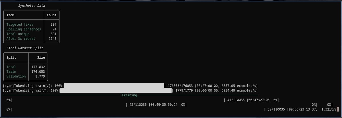 SignaaJame's tweet photo. Changed the output of the training python file to be cleaner https://t.co/MgcTcCu8B7