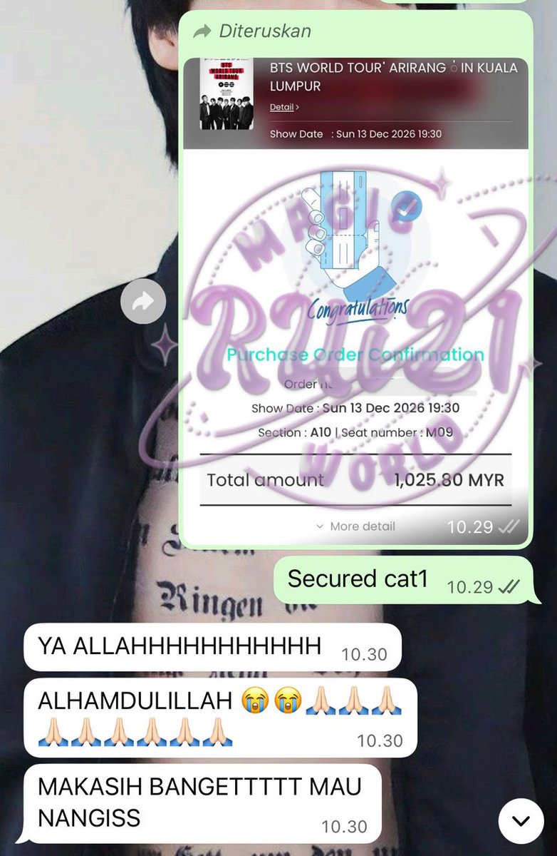 magicworld_rui's tweet photo. BTS KL GENSALE
BTS SG GENSALE
ALL SECURED
Thankyou so much for trusting us
#Ruiiticketing #ARIRANG_in_KL #ARIRANG_IN_SINGAPORE https://t.co/dIBqrELmbY