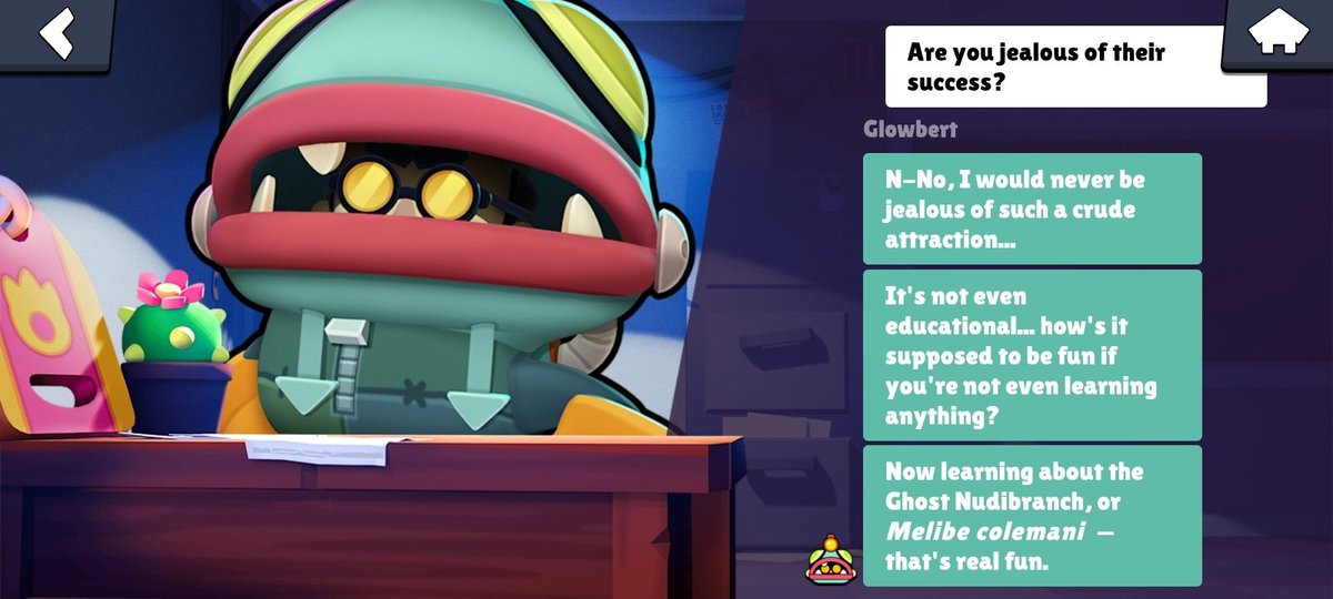 colonbrace's tweet photo. I gotta appreciate that brawlstars has started teasing new brawlers with in-game events before their actual release

It's also funny how glowbert,sirius,Damian and Stella all got back stories and bolt just goes straight to gambling https://t.co/vFaB6ThAic