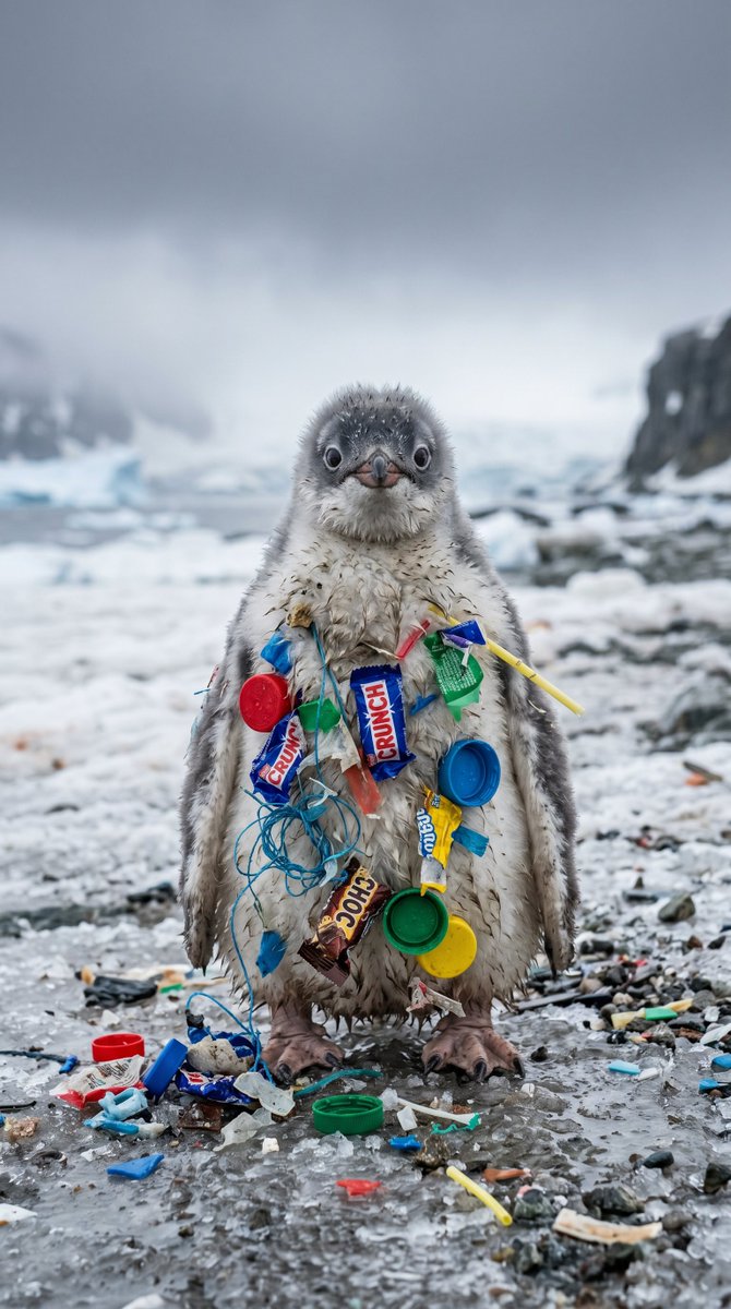 ShamsAmin56's tweet photo. Plastic bags + Marine Life  

Nano Banana 2 on @Skywork_ai (Thanks for high quality)

Core Purpose of Post: Environmental Awareness

Prompts and How to use:

Emotional cinematic [close-up / portrait / underwater shot] of a [specific animal, e.g. young sea turtle / baby seal pup / bottlenose dolphin] [affected by waste, e.g. entangled in plastic fishing net and debris / covered in colorful plastic bags and bottles], [emotional expression, e.g. eyes filled with sorrow looking directly at viewer / innocent pleading eyes], minimal [background description, e.g. deep blue underwater abyss / dark rocky shore with soft fog / sandy ocean floor], dramatic volumetric god rays, cinematic lighting, moody teal and deep blue color grading with subtle warm highlights, shallow depth of field, powerful environmental storytelling, photorealistic, ultra detailed textures, fine art photography --ar 9:16 --stylize 250 --v 6

Replace the parts in [brackets] with your choices.