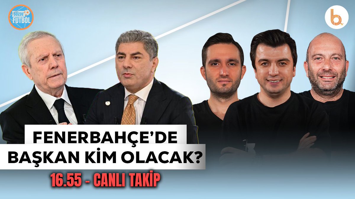 bitvonline's tweet photo. 🟡🔵Fenerbahçe'de başkan kim olacak? 

🟡🔵Aziz Yıldırım mı, Hakan Safi mi? 

🗣️ Bugün saat 16.55'te: @bisarozbey @gkhndinc ve @sametsuner ile BTV'de canlı yayında sizlerleyiz!

🔗 https://t.co/QcKwNTeZdJ https://t.co/oVZg2t0fRK