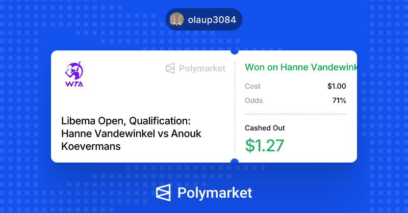chaster72's tweet photo. I just won on @Polymarket. https://t.co/yDI5U4kljQ https://t.co/QooIKnhFMr