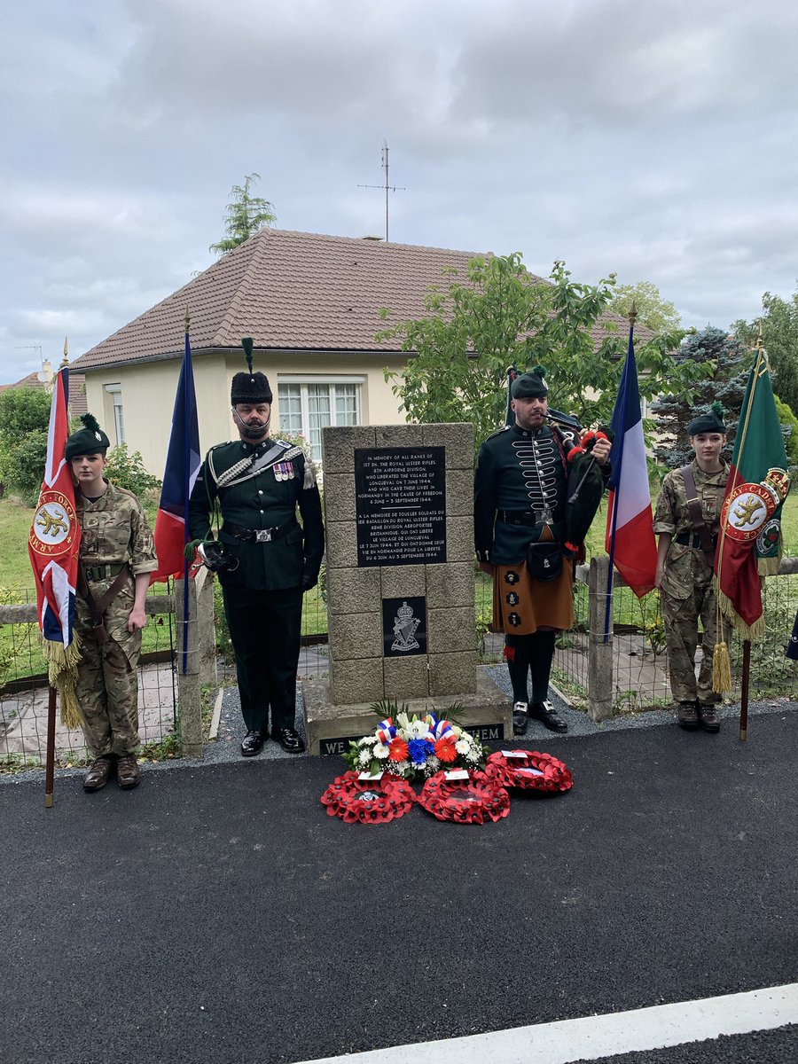 1NIACFENGAGE's tweet photo. With Gratitude &amp; remembrance from the People of Longueval.Service of Commemoration for 1st Battalion Royal Ulster Rifles. https://t.co/i9kiXDvydn