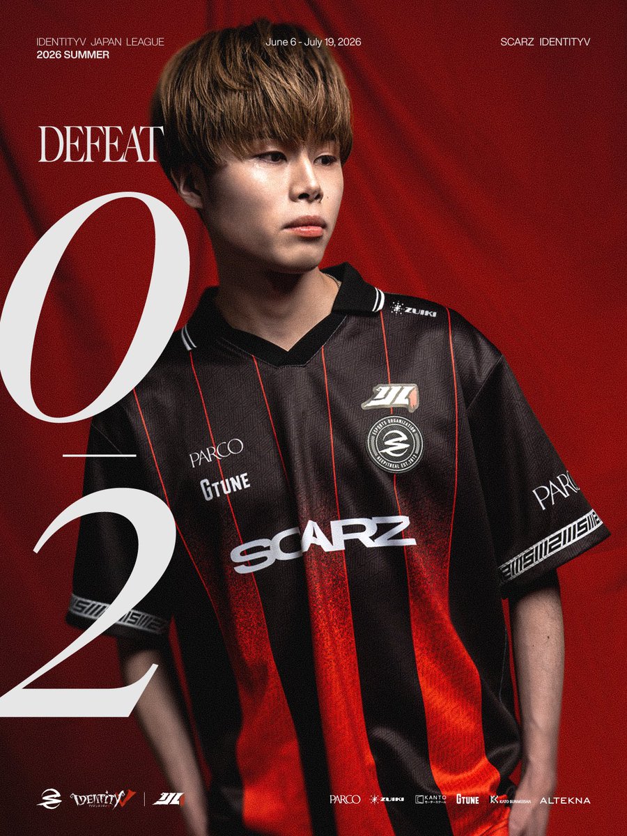 SCARZ_IDV's tweet photo. ❤️‍🔥SCARZ #IdentityV   
『IdentityV Japan League 2026 Summer』
Week1 Day2

vs QTD
0-2 敗北

リベンジは後半戦で

 #SZWIN #2026夏季IJL https://t.co/451dVPxo0N
