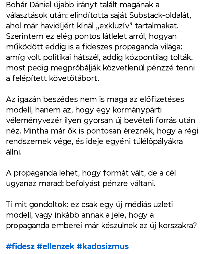 TUX628's tweet photo. Bohár Dániel fizetős lett... akár egy prostituált. https://t.co/myLhBWFGrX