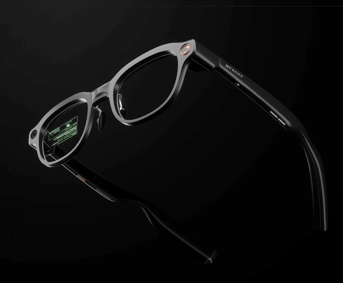 adejare23's tweet photo. JUST IN: Chinese startup Monako unveils smart glasses built to run AI coding agents like Claude Code &amp; Codex. https://t.co/J35V7dMKh6