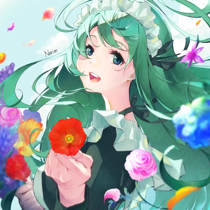 花散らすと可愛いよね #illustration #oc
