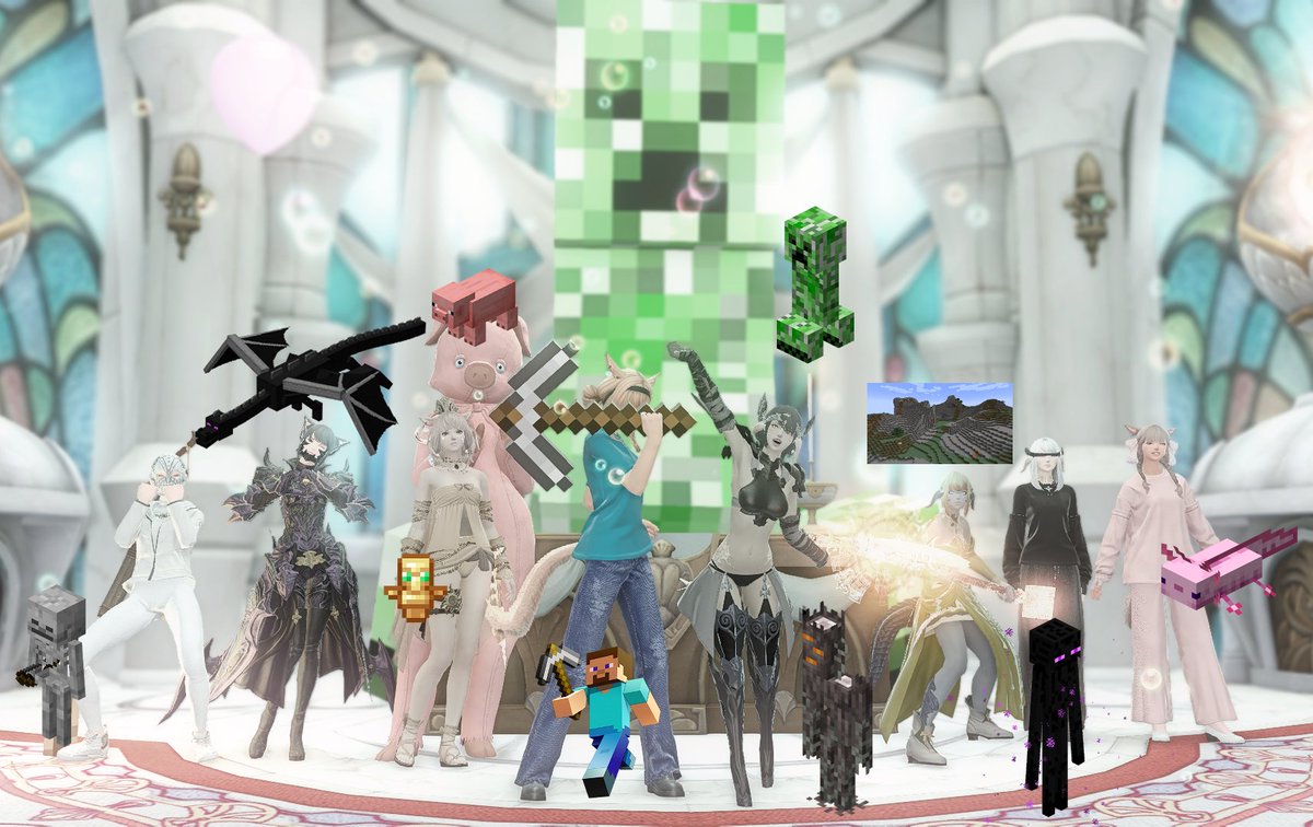 chi_weenies's tweet photo. shoutout my friends for my Minecraft themed wedding on 6/7 !! https://t.co/mbNQOkbo1J