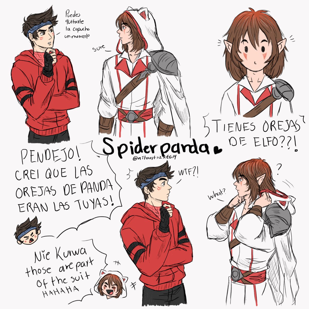 nitaartszkt614's tweet photo. Unos doodles de estos dos + mi hc porque los extraño 🥹 
#spiderpanda #qsmp2 https://t.co/c1UxlQEGR9