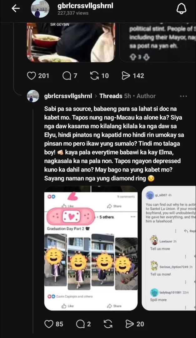 Mang_Enriquez's tweet photo. So totoo nga na hiwalay na talaga si Ser Geybin at Elma? 
Matagal ko na din talagang kutob to, pero dahil siguro sa fans at sa kanilang image kaya nagpoprotektahan nalang, at kaya pala kakaiba mga repost nila sa kanilang mga Tiktok. Pahiwatig na nga.Goodluck kay KARMA. Kung totoo https://t.co/unyCWgmGSY