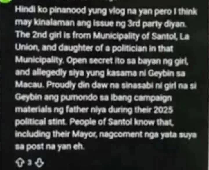 Mang_Enriquez's tweet photo. So totoo nga na hiwalay na talaga si Ser Geybin at Elma? 
Matagal ko na din talagang kutob to, pero dahil siguro sa fans at sa kanilang image kaya nagpoprotektahan nalang, at kaya pala kakaiba mga repost nila sa kanilang mga Tiktok. Pahiwatig na nga.Goodluck kay KARMA. Kung totoo https://t.co/unyCWgmGSY