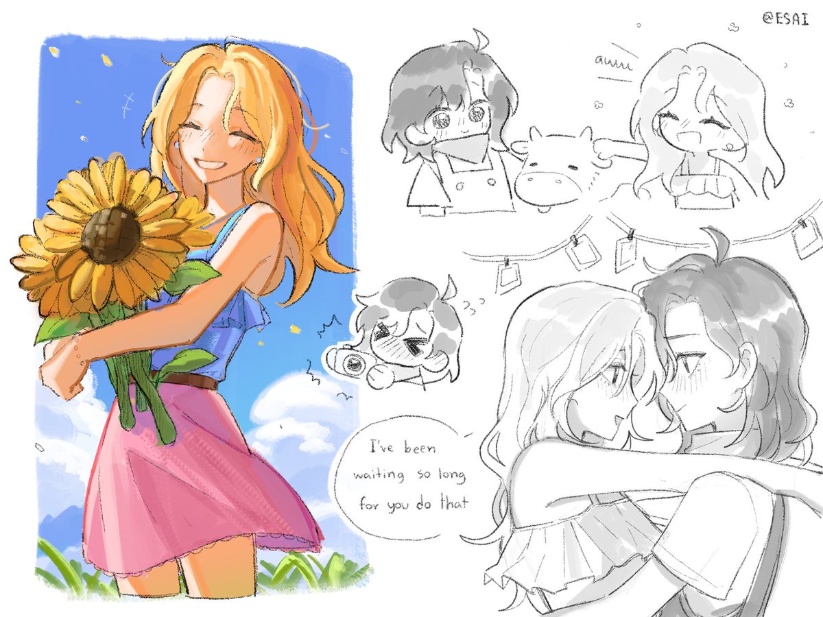 IndyskyI's tweet photo. #StardewValley my sunflower 🌻💖 https://t.co/rocaTq2ytb