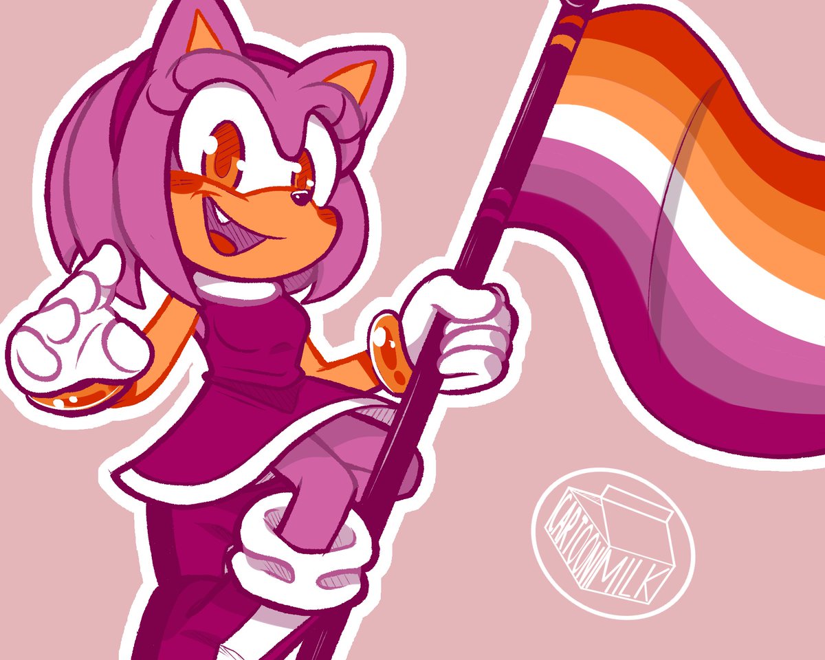 Cart00nMilk's tweet photo. Some more pride flags, this time with Amy!! https://t.co/iLiS3dVRYy