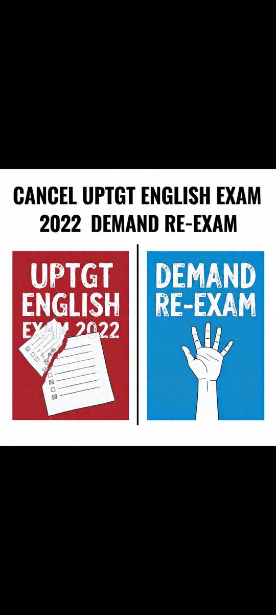 dwivedi123w's tweet photo. #CancelUPTGTEnglishExam2022
 4 सालों से पेपर का इंतजार, मुश्किल से परीक्षा हुई पर वो भी आउट of syllabus इसलिए परीक्षा दोबारा हो https://t.co/QfwvIYoc6y