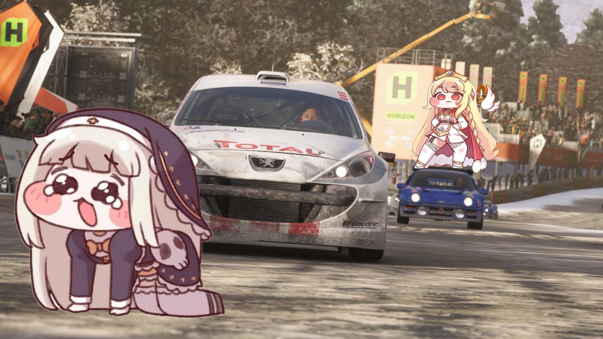 Xutaili's tweet photo. （自）
休息室：觀察路況什麼的有在做罷？（腦
車手：你這句話是什麼意思？
休息室：有隻不知品種的小動物跑到賽道上力！
車手：蛤？！

#트릭컬 #Trickcal #トリッカル
#speaki #ｽﾋﾟｷ #ForzaHorizon６ https://t.co/dZmyvwKUP4