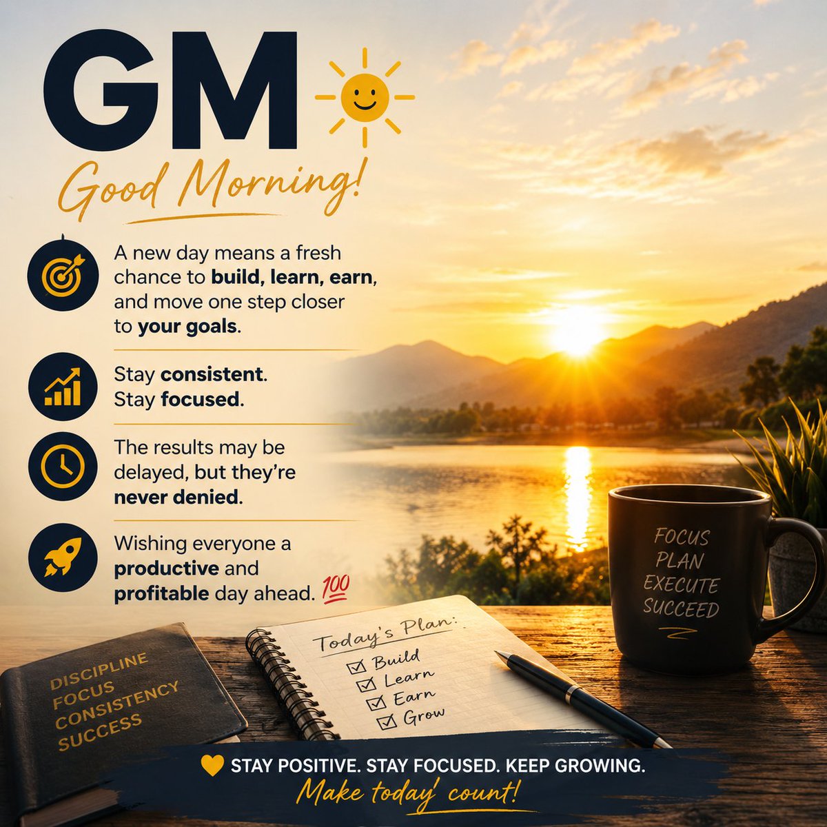 _Mr_Ants's tweet photo. GM ☀️

A new day means a fresh chance to build, learn, earn, and move one step closer to your goals.

Stay consistent. Stay focused. The results may be delayed, but they're never denied.

Wishing everyone a productive and profitable day ahead. 🚀💯

#GM #GoodMorning #BuildAndGrow https://t.co/uxkbKxy5Mr