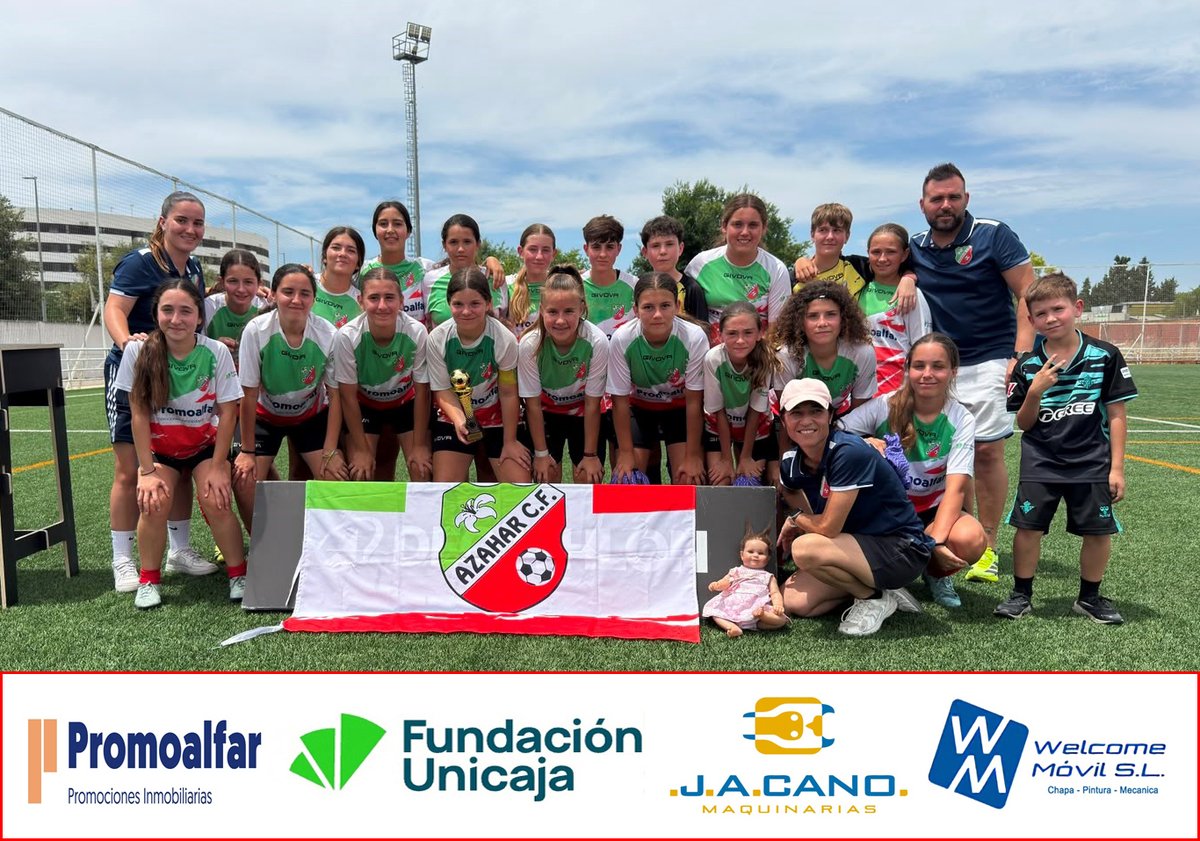cf_azahar's tweet photo. En la mañana de ayer el Equipo Infantil  se proclamo campeón del Torneo DKT Tour 2026 celebrado en Los Caños de Torreblanca (Sevilla).
ENHORABUENA.
💪🏆⚽💚🤍❤️⚽🏆💪
Todos somos una 🍍
#azaharcf
#familiaazahar
#estoesazahar
#aportadaazahar
#muynuestramuyazahar https://t.co/Lzt7JQorsn